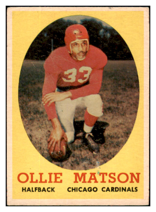 1958 Topps Football #127 Ollie Matson Cardinals VG  495249