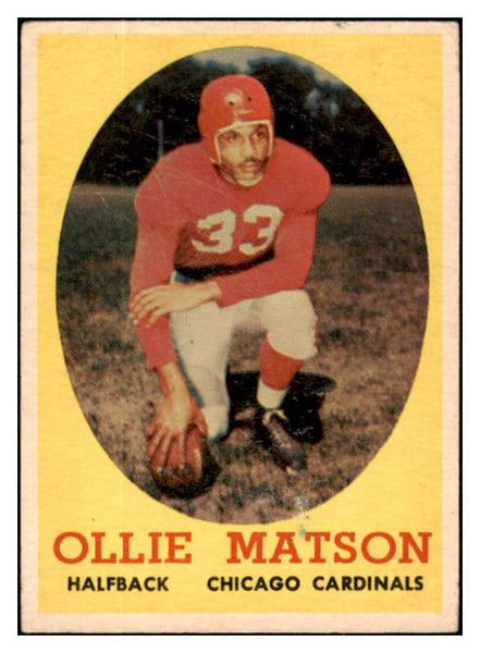 1958 Topps Football #127 Ollie Matson Cardinals VG  495249