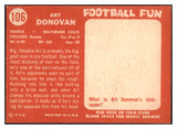 1958 Topps Football #106 Art Donovan Colts EX 495252