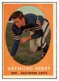 1958 Topps Football #120 Raymond Berry Colts EX 495255