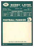 1960 Topps Football #093 Bobby Layne Steelers EX 495268