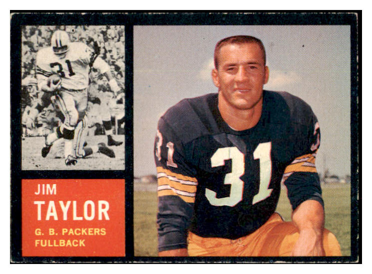 1962 Topps Football #066 Jim Taylor Packers VG-EX/EX 495287