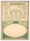 1968 Topps Football #025 Don Meredith Cowboys NR-MT 495293