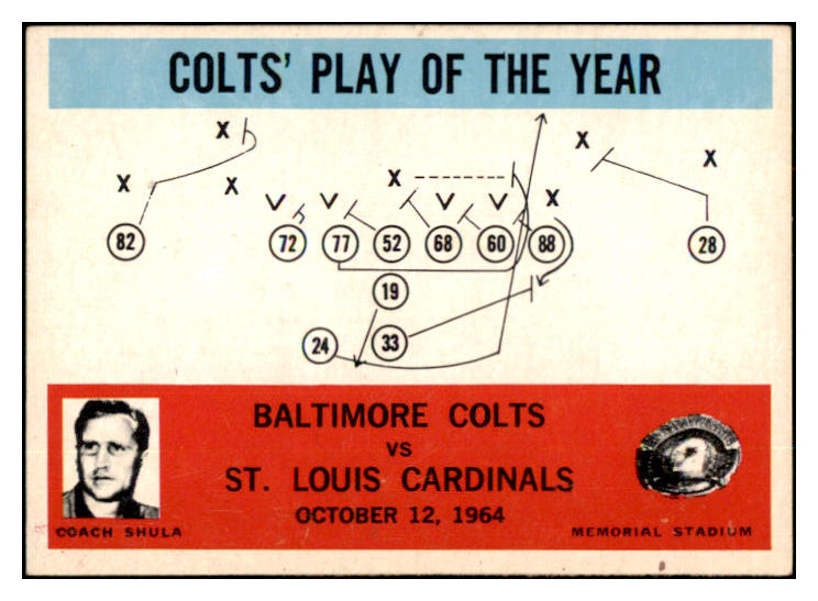 1965 Philadelphia Football #014 Don Shula Colts EX-MT 495309