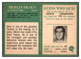 1966 Philadelphia Football #102 Merlin Olsen Rams NR-MT 495315
