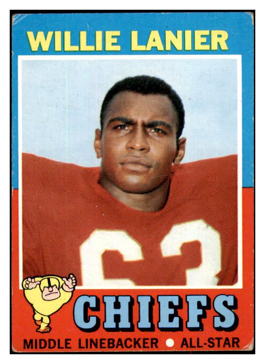 1971 Topps Football #114 Willie Lanier Chiefs GD-VG 495318