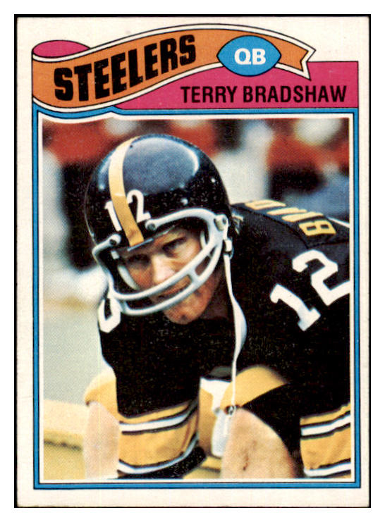 1977 Topps Football #245 Terry Bradshaw Steelers EX-MT 495330