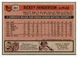 1981 Topps Baseball #261 Rickey Henderson A's EX-MT 495359