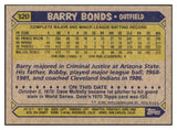 1987 Topps #320 Barry Bonds Pirates EX-MT 495377