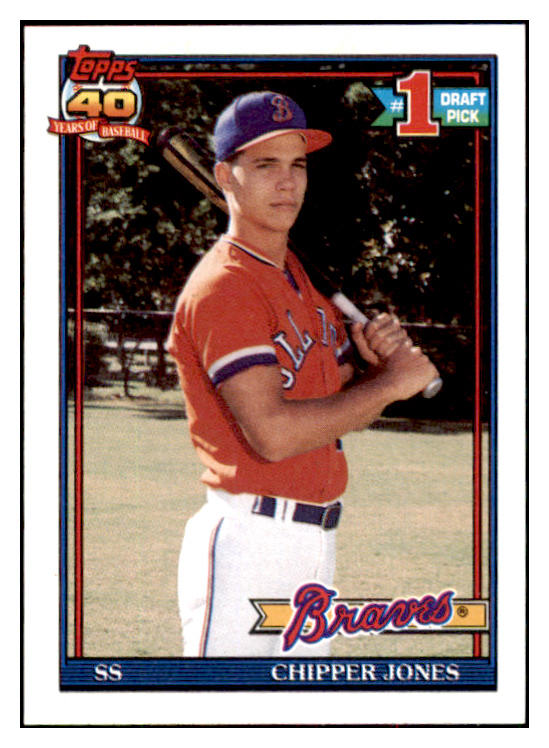 1991 Topps #333 Chipper Jones Braves NR-MT 495379