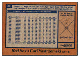 1978 Topps Baseball #040 Carl Yastrzemski Red Sox EX 495411