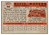 1956 Topps Football #058 Ollie Matson Cardinals EX 495430
