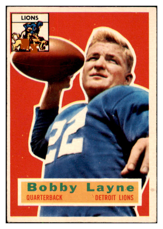 1956 Topps Football #116 Bobby Layne Lions EX 495435