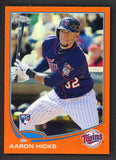 2013 Topps Chrome #179 Aaron Hicks Twins NR-MT Orange 495438