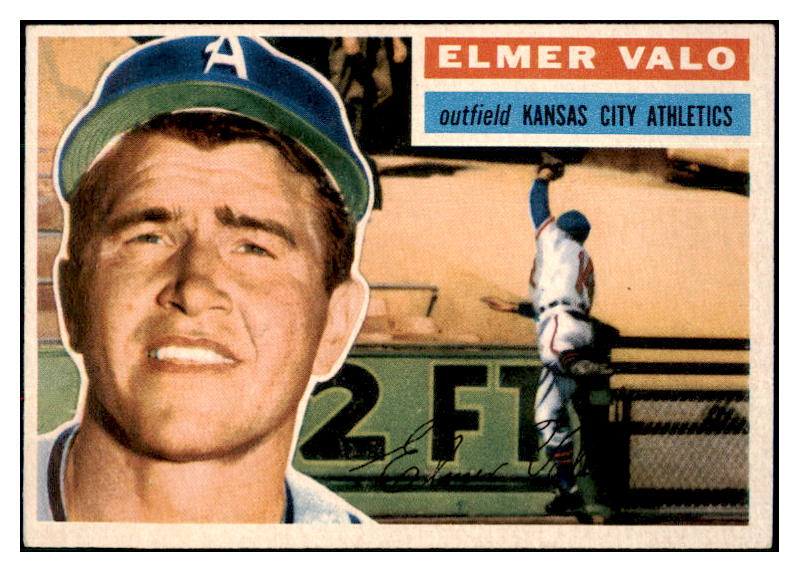 1956 Topps Baseball #003 Elmer Valo A's EX-MT White 495450
