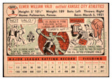1956 Topps Baseball #003 Elmer Valo A's EX-MT White 495450