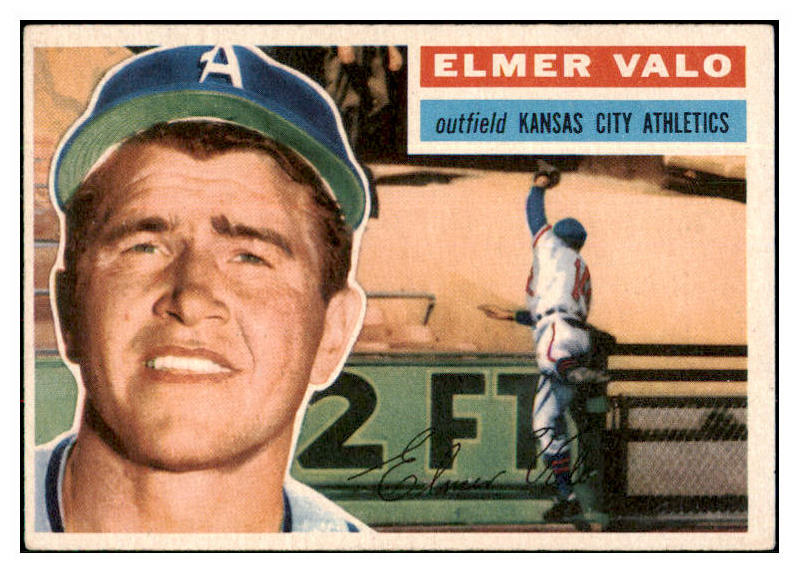 1956 Topps Baseball #003 Elmer Valo A's EX-MT White 495451