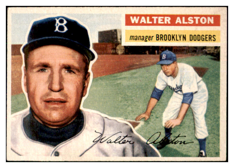 1956 Topps Baseball #008 Walt Alston Dodgers NR-MT White 495454