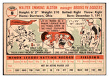 1956 Topps Baseball #008 Walt Alston Dodgers NR-MT White 495454