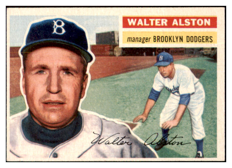 1956 Topps Baseball #008 Walt Alston Dodgers NR-MT White 495455