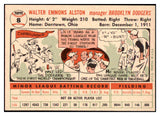 1956 Topps Baseball #008 Walt Alston Dodgers NR-MT White 495455