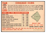 1956 Topps Baseball #011 Chicago Cubs Team VG-EX/EX Dated 495460