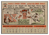 1956 Topps Baseball #019 Chuck Diering Orioles NR-MT Gray 495467