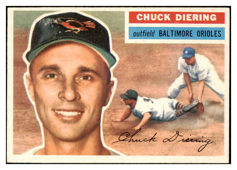 1956 Topps Baseball #019 Chuck Diering Orioles NR-MT Gray 495468