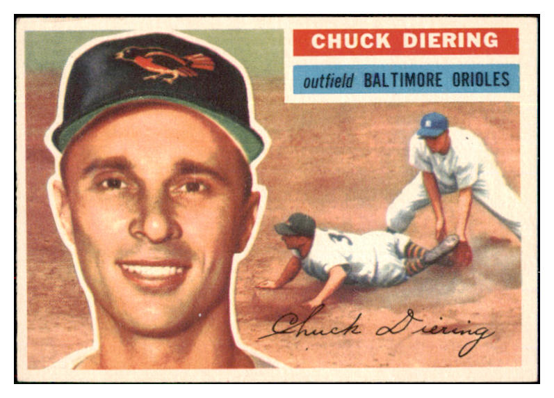 1956 Topps Baseball #019 Chuck Diering Orioles NR-MT White 495469