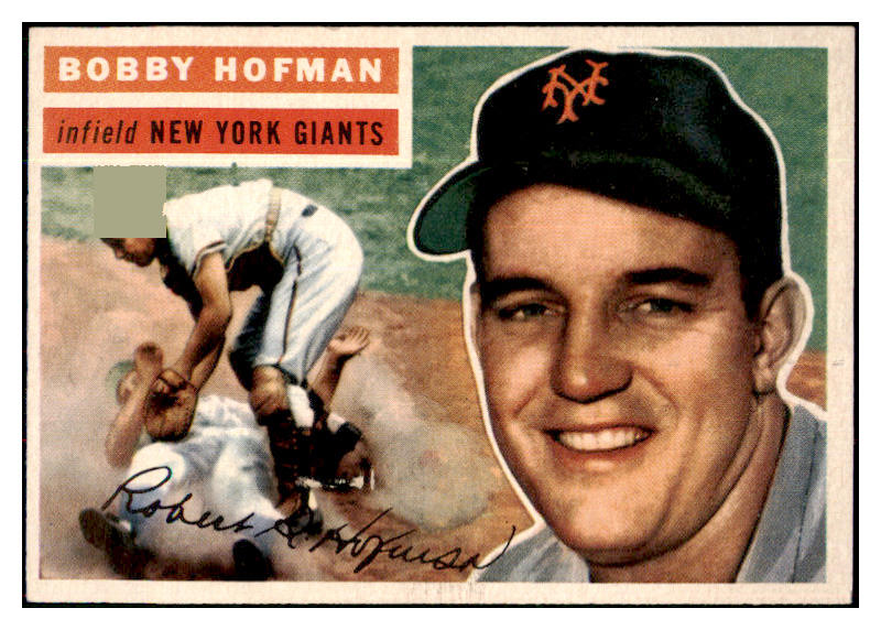 1956 Topps Baseball #028 Bobby Hofman Giants NR-MT White 495479