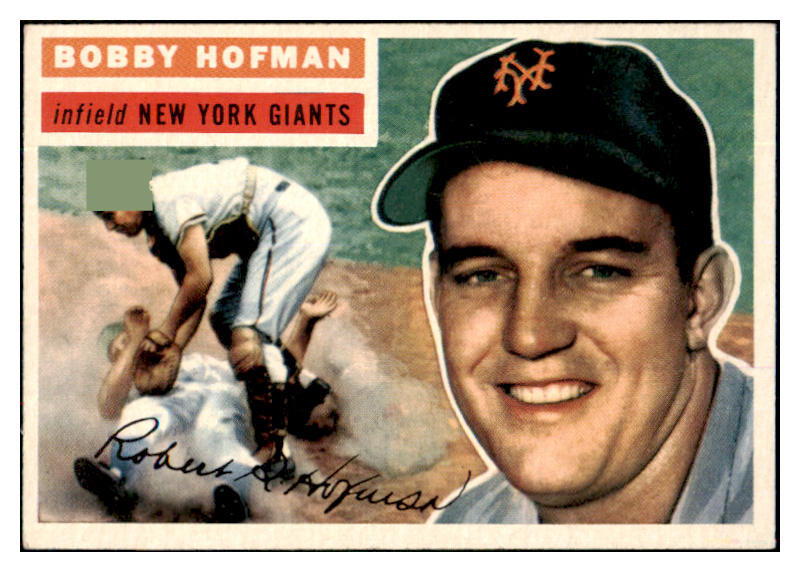 1956 Topps Baseball #028 Bobby Hofman Giants NR-MT Gray 495480