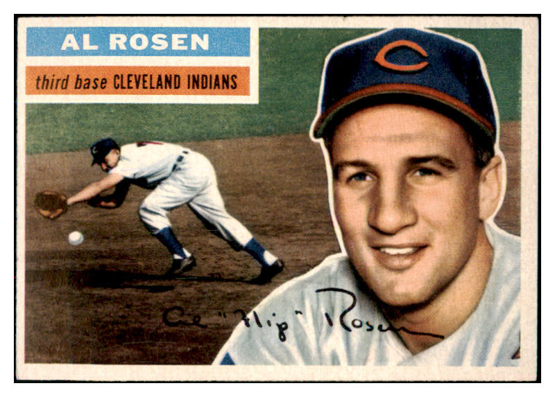 1956 Topps Baseball #035 Al Rosen Indians NR-MT White 495488