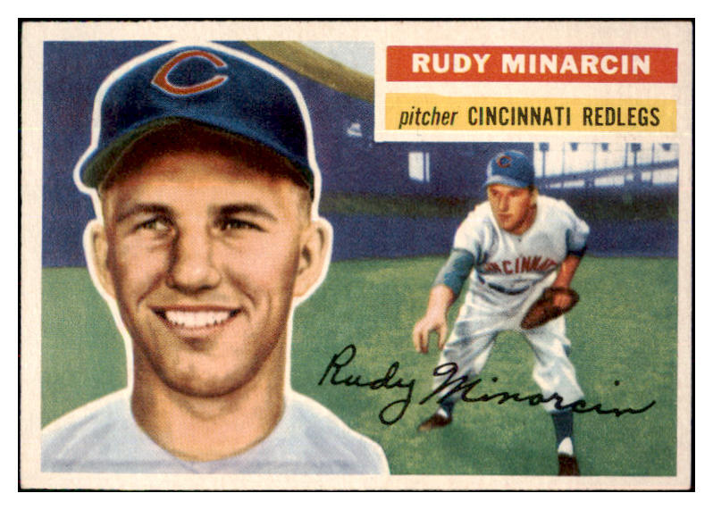 1956 Topps Baseball #036 Rudy Minarcin Reds NR-MT White 495490
