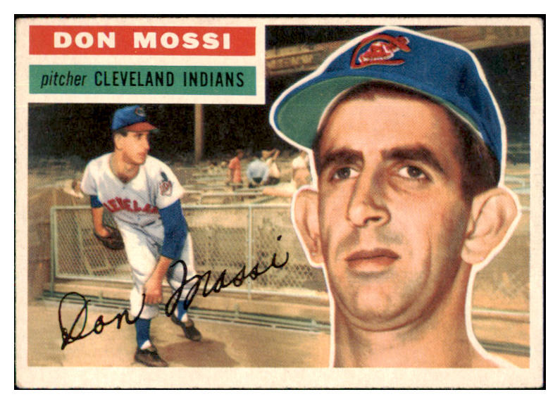 1956 Topps Baseball #039 Don Mossi Indians EX-MT Gray 495496