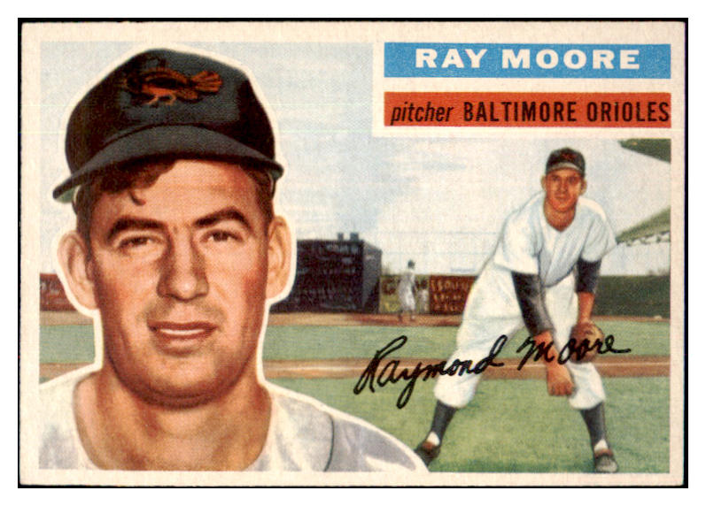 1956 Topps Baseball #043 Ray Moore Orioles NR-MT White 495503