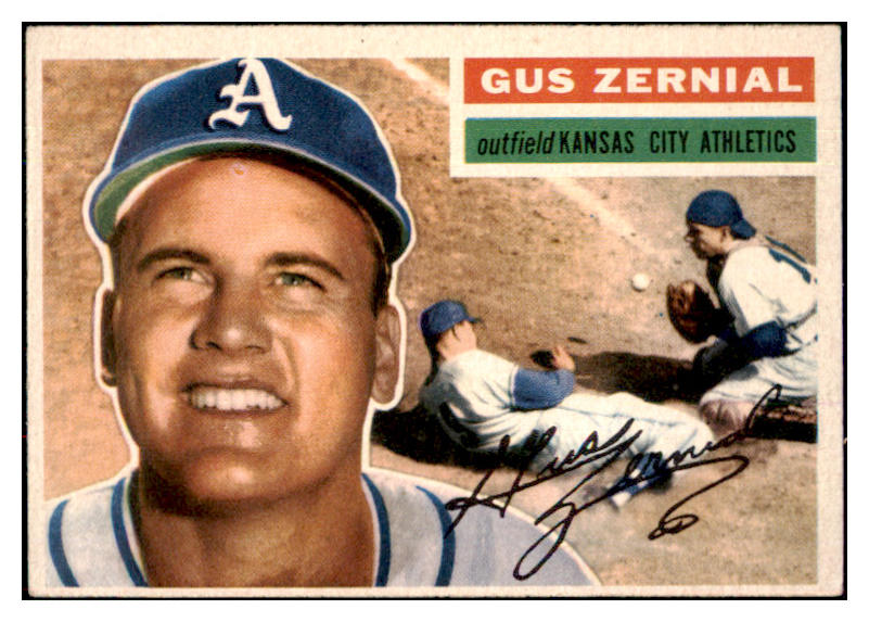 1956 Topps Baseball #045 Gus Zernial A's NR-MT White 495506