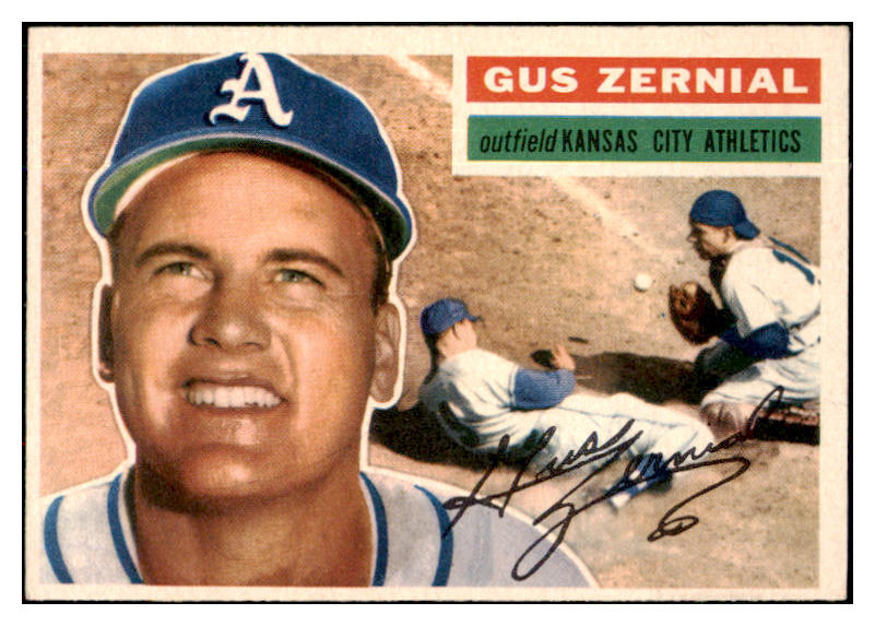 1956 Topps Baseball #045 Gus Zernial A's NR-MT White 495507