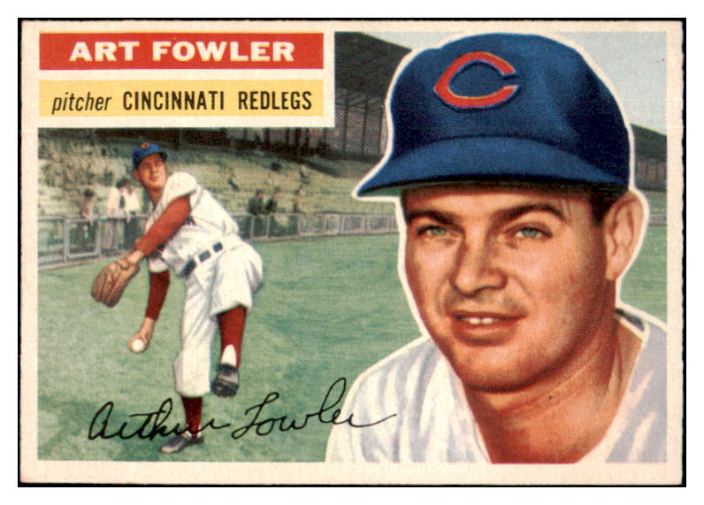 1956 Topps Baseball #047 Art Fowler Reds NR-MT White 495511