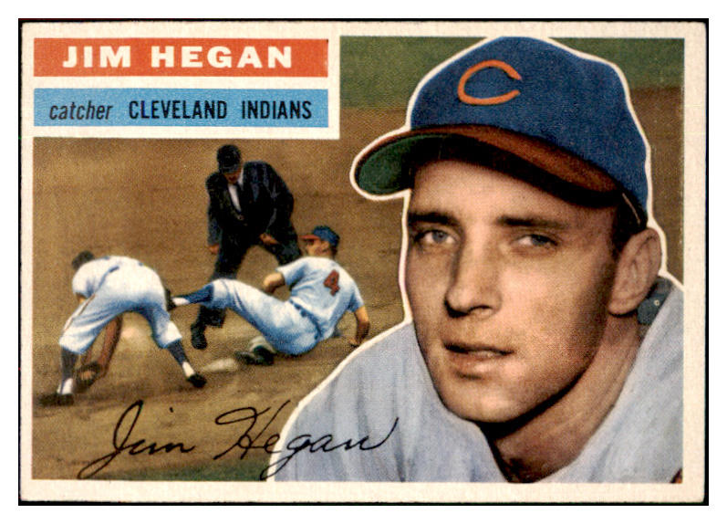 1956 Topps Baseball #048 Jim Hegan Indians NR-MT White 495512