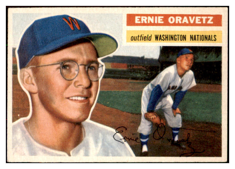 1956 Topps Baseball #051 Ernie Oravetz Senators NR-MT White 495517