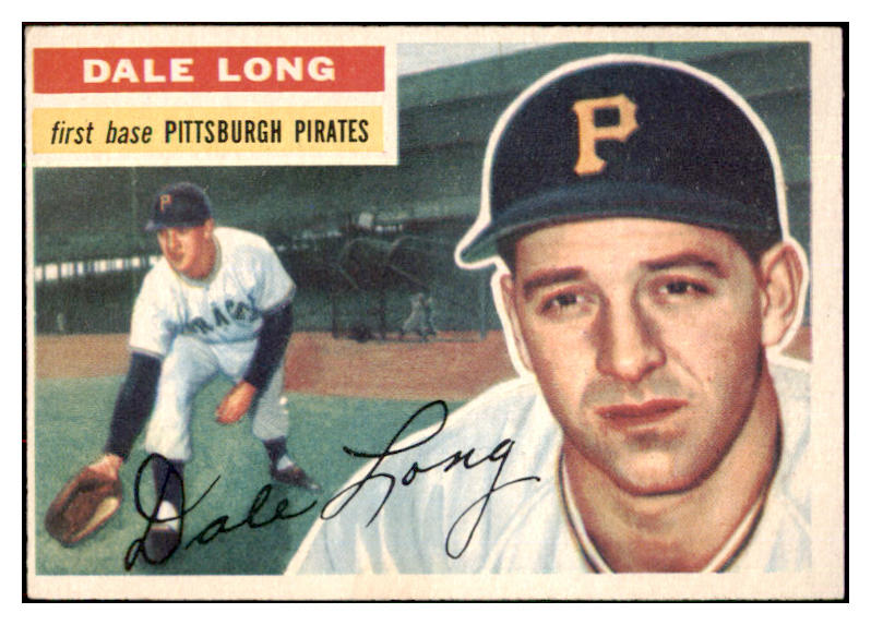 1956 Topps Baseball #056 Dale Long Pirates EX-MT White 495528