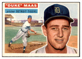 1956 Topps Baseball #057 Duke Maas Tigers NR-MT White 495529