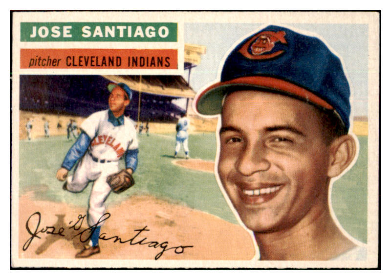 1956 Topps Baseball #059 Jose Santiago Indians NR-MT White 495532