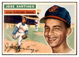 1956 Topps Baseball #059 Jose Santiago Indians NR-MT White 495532