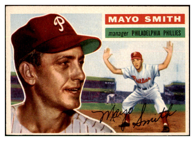 1956 Topps Baseball #060 Mayo Smith Phillies EX-MT White 495533