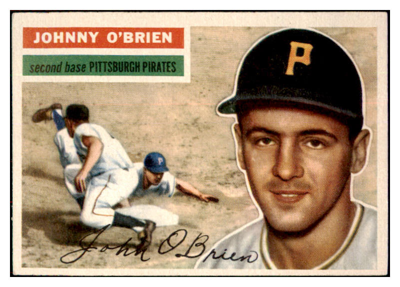 1956 Topps Baseball #065 Johnny O'Brien Pirates NR-MT White 495540