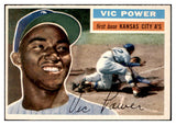 1956 Topps Baseball #067 Vic Power A's NR-MT White 495542