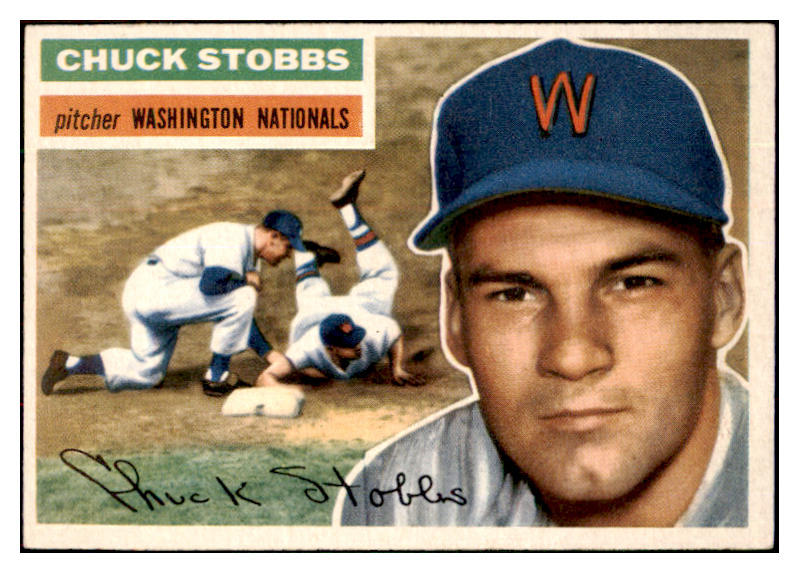 1956 Topps Baseball #068 Chuck Stobbs Senators NR-MT White 495545