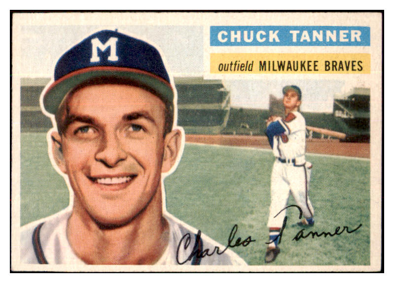 1956 Topps Baseball #069 Chuck Tanner Braves NR-MT White 495547