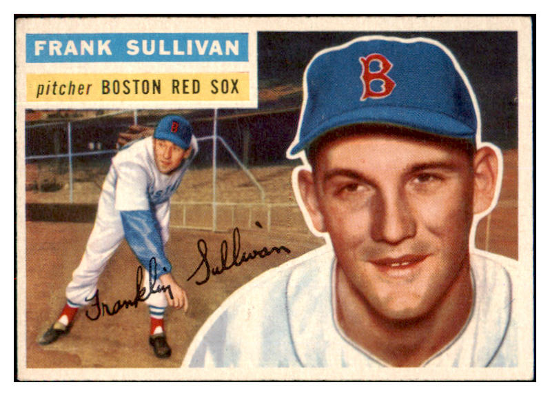 1956 Topps Baseball #071 Frank Sullivan Red Sox EX-MT White 495553